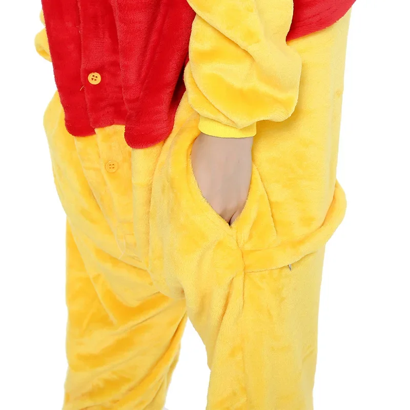 Winnie the Pooh Bear Kigurumi Onesies Cosplay Costume Adult Children Kids Pajamas Jumpsuit Party Winter Cartoon Sleepwear Pijama