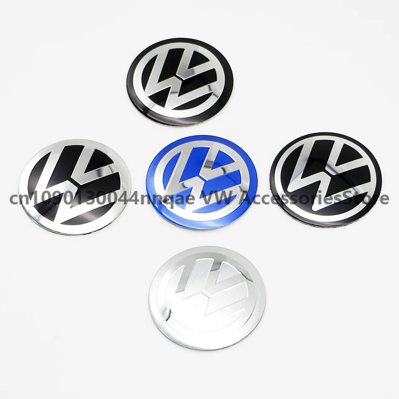 4PCS 56mm Car Wheel Center Hub Cap Sticker Accessories For Volkswagen VW R-line R GTI Polo Golf Touareg Passat Magotan Tiguan