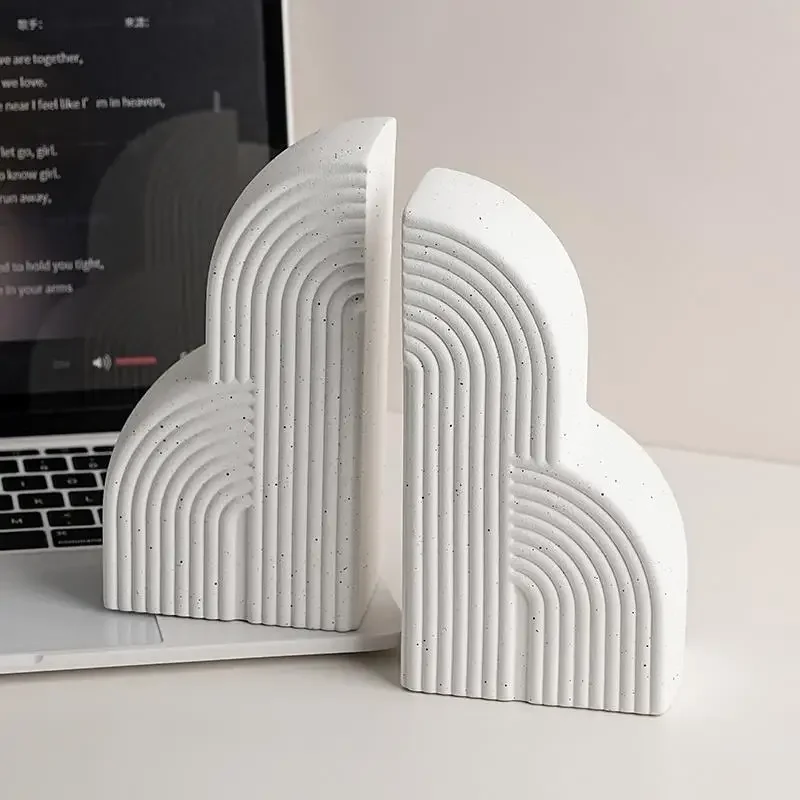 Nordic Bookends Books Rely On Book Stand Shelves Ceramic Home Office Ornaments Desk Top Books Magazine Finishing Rack
