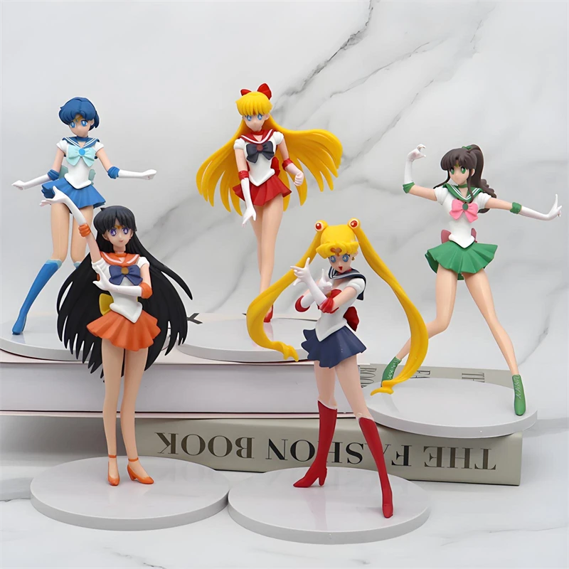 5 قطعة/المجموعة بحار القمر أنيمي الشكل اللعب Mizuno Ami Tsukino Usagi هينو ري أينو ميناكو البلاستيكية عمل تمثال نموذج دمى هدية الاطفال