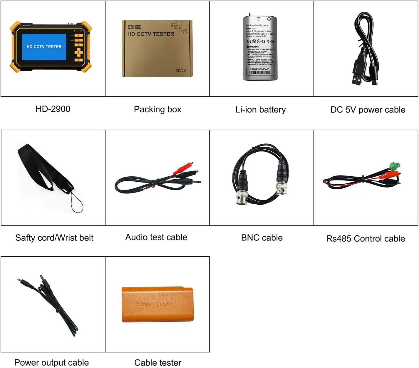 8MP CCTV Camera Tester TVI CVI AHD CVBS Analog 4.3 Inch Screen UTP Test RS485 PTZ Control Audio Test 12V Output - view 5