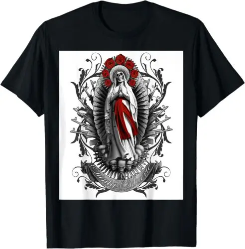  Santa Muerte Folk-Catholic Saint Skull Cool T-Shirt - MADE IN USA