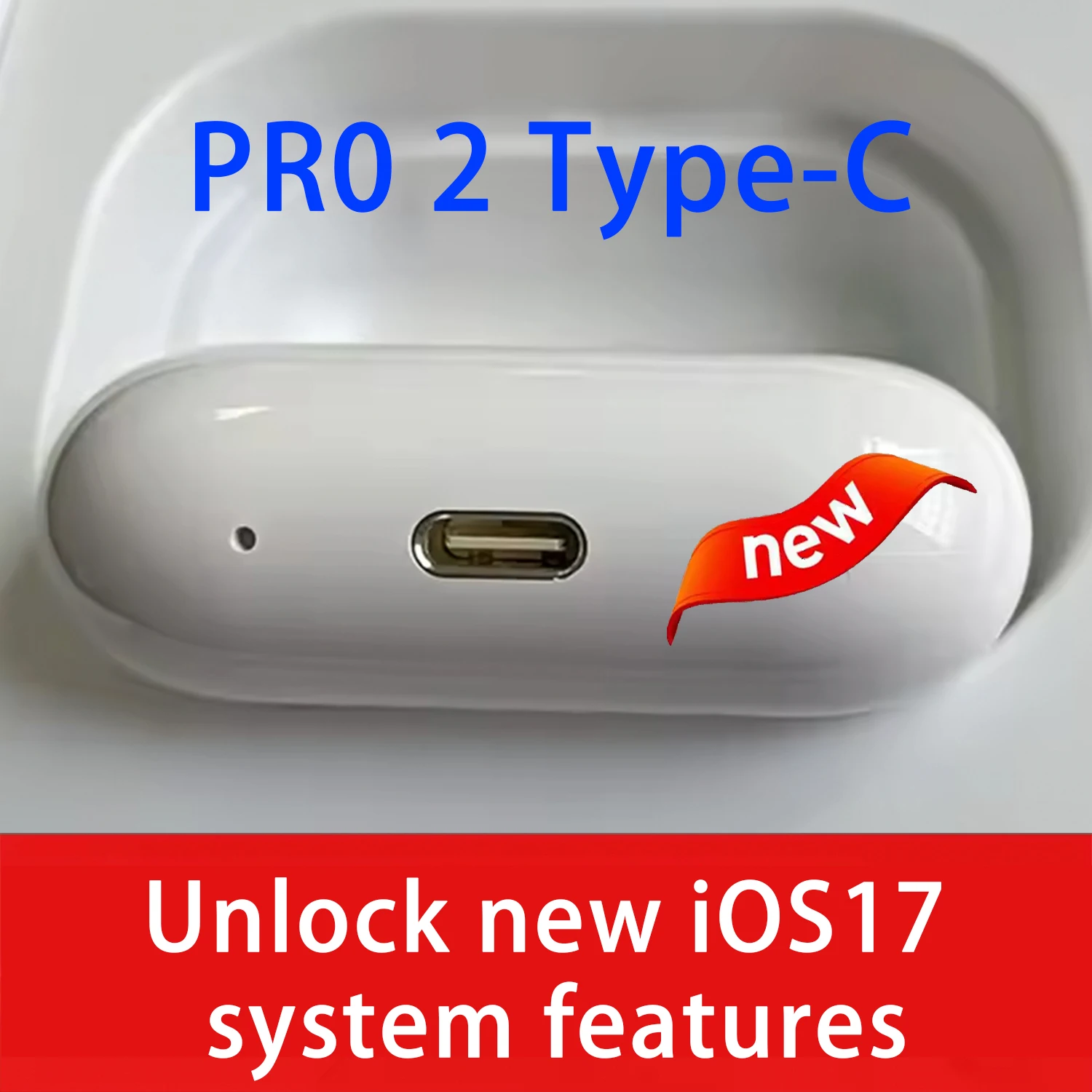 2025 NUOVO IOS18 ANC Pro 2 Auricolari Bluetooth senza fili Cancellazione attiva del rumore Gaming Cuffie vivavoce Auricolare Tipo USB-C Cavo