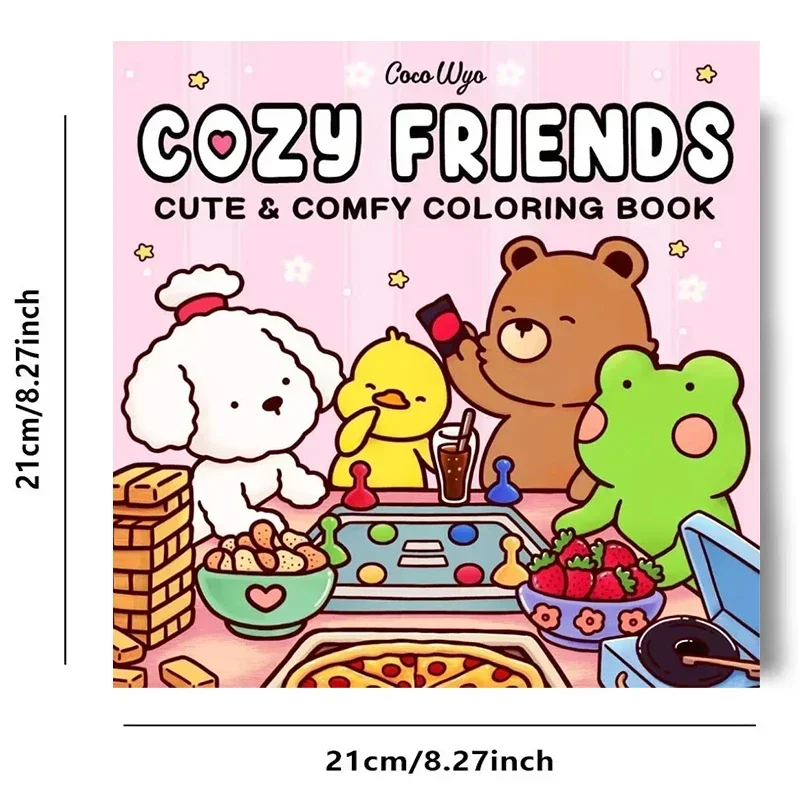 2025 color book, Comfy Days adult and youth brochure, featuring cute and creepy creatures as New Year gifts