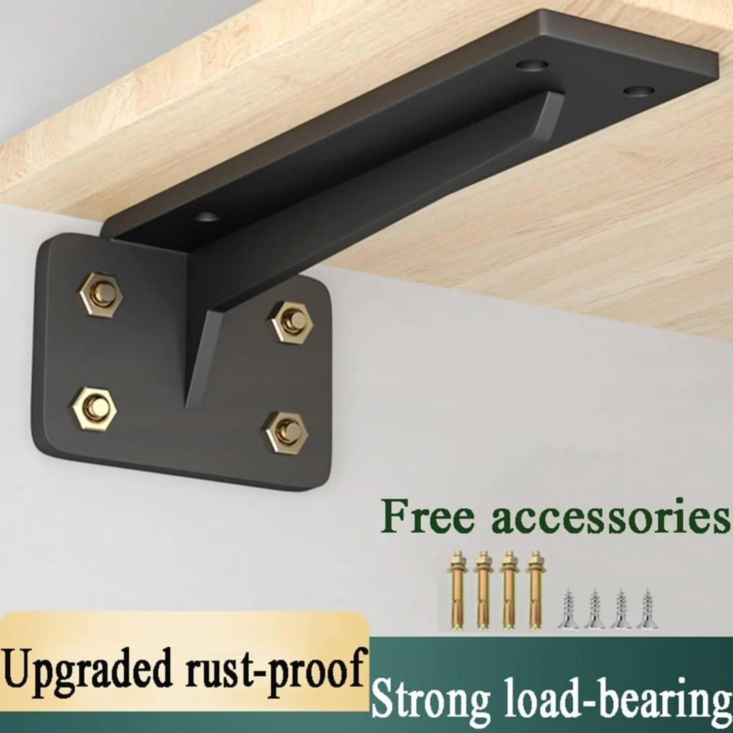 High Load-bearing Triangle Iron Bracket - Wall-mounted for Suspended Desk, TV Cabinet & Storage