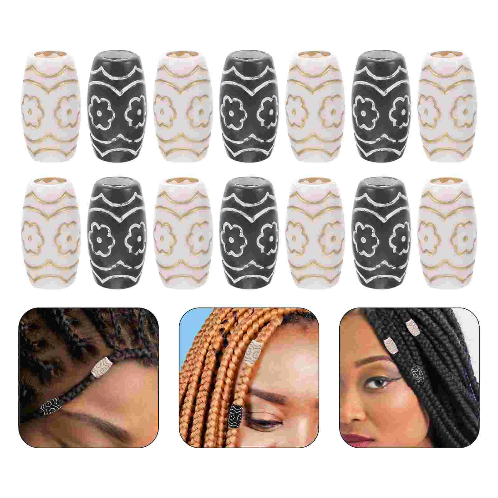 60 PCS Hair Decoration Tube Decorative Beads Accessories Accessory Braiding Miss