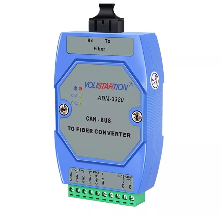 ADM-3320-SC optique de rail du convertisseur 24V DIN de LilOptical Terminal LilFiber de mise en réseau d'hôte de lutte contre l'incendie ADM-3320-SC