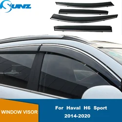 Window Visor Protection Cover Parts Rain Deflectors Exterior Decoration For Haval H6 Sport 2014 2015 2016 2017 2018 2019 2020