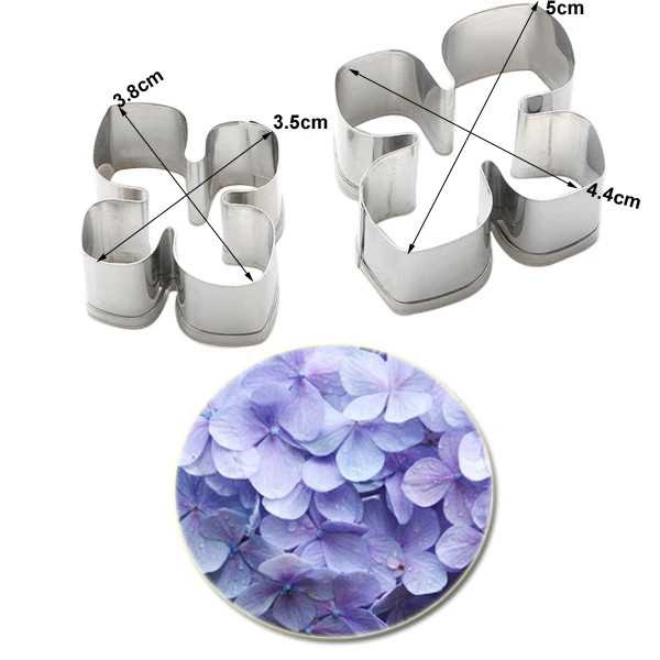 Hydrangea Petal Veiner &Cutter Silicone Mold Flower Fondant Gumpaste Candy Mould Cake Decorating Tools ,Sugarcraft Mold CS218