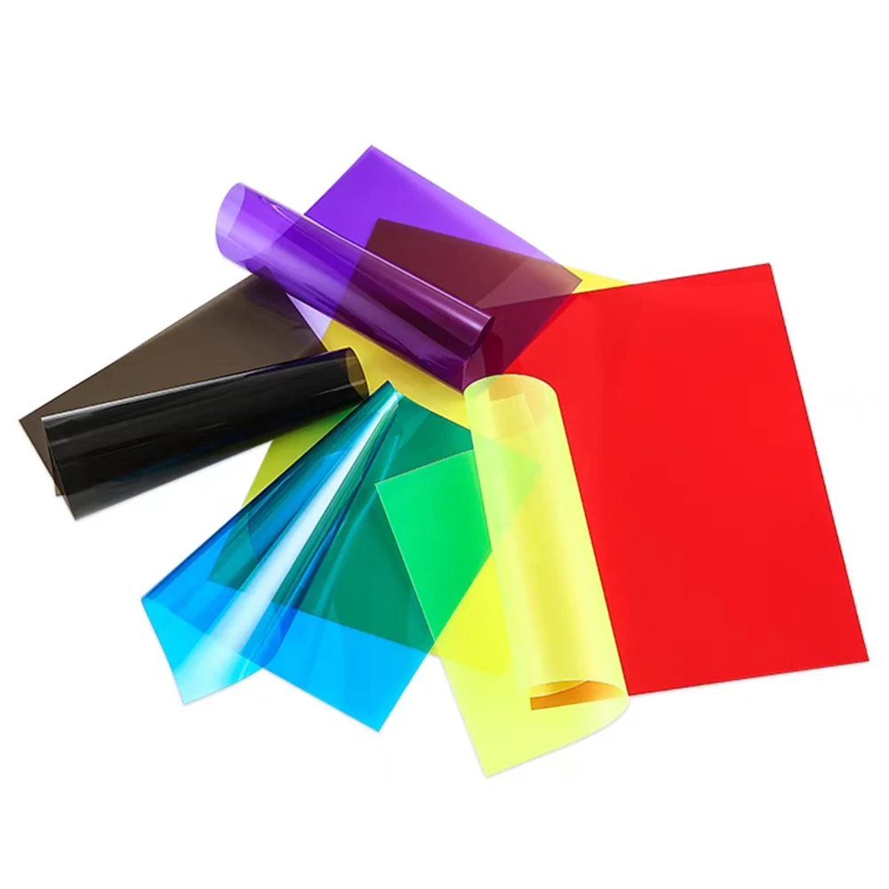 10pcs/pack Translucent Acrylic Sheet Multi-purpose A4 Light Filter PVC Colour Acetate Hard Sheets 0.3mm Thickness Wholesale
