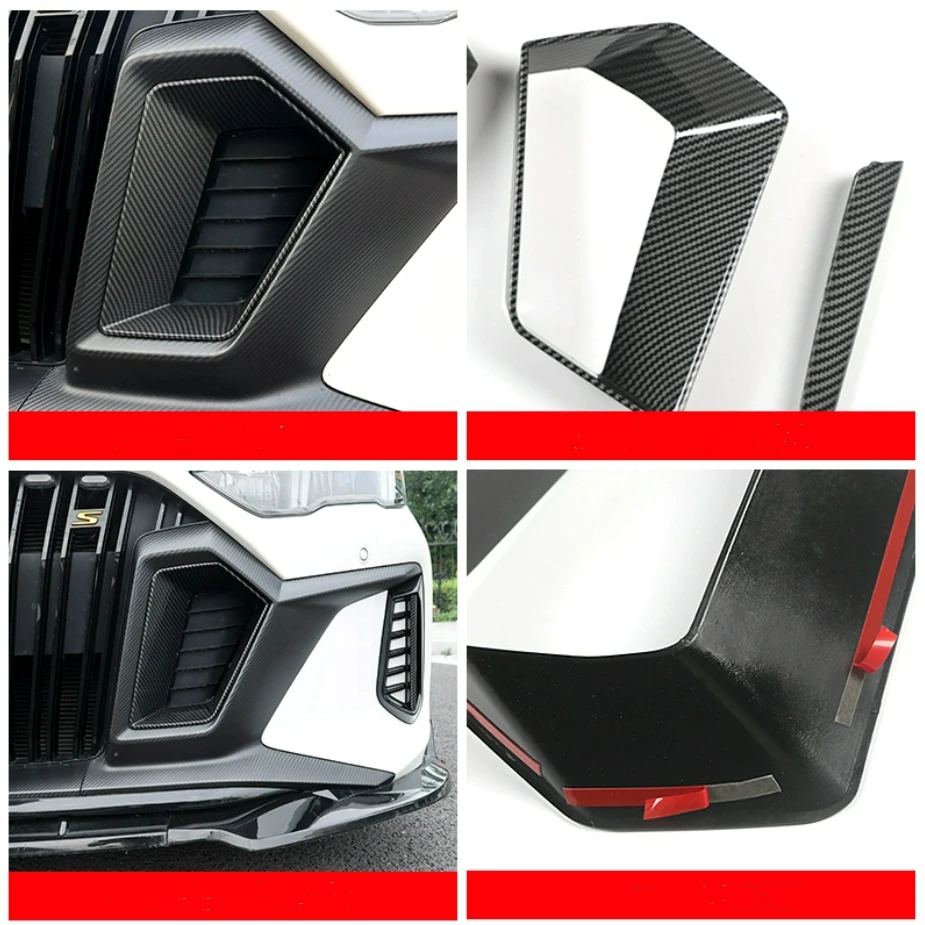 For Trumpchi GAC Empow 2022 2023 Exterior Accessories Front Fog Lights Lamps Eyelid Eyebrow Decoration Cover Trim  4PCS