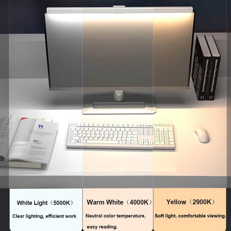50cm bilgisayar monitörü işık çubuk filtre asılı ışıklar çalışma okuma işık masa monitör için kademesiz karartma lamba masa aydınlatma