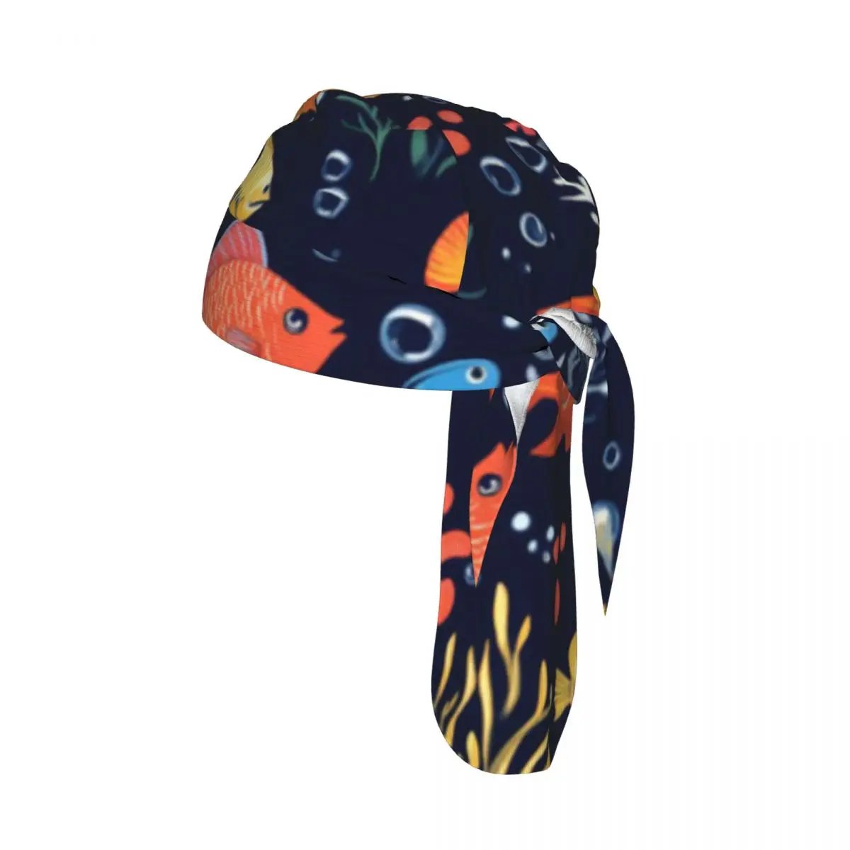 

Quick-drying Cycling Cap Bandana Tropical Fish Swimming Through Coral Reefs With Bubbles Outdoor Running Hiking Bicycle Headwear