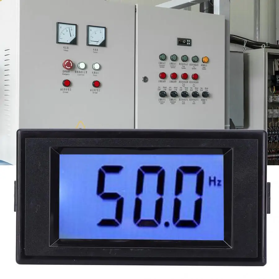 D69-HZ Digital Display Frequency Meter 10-199.9HZ 80-300V AC Cymometer With LCD Screen Measuring Tool