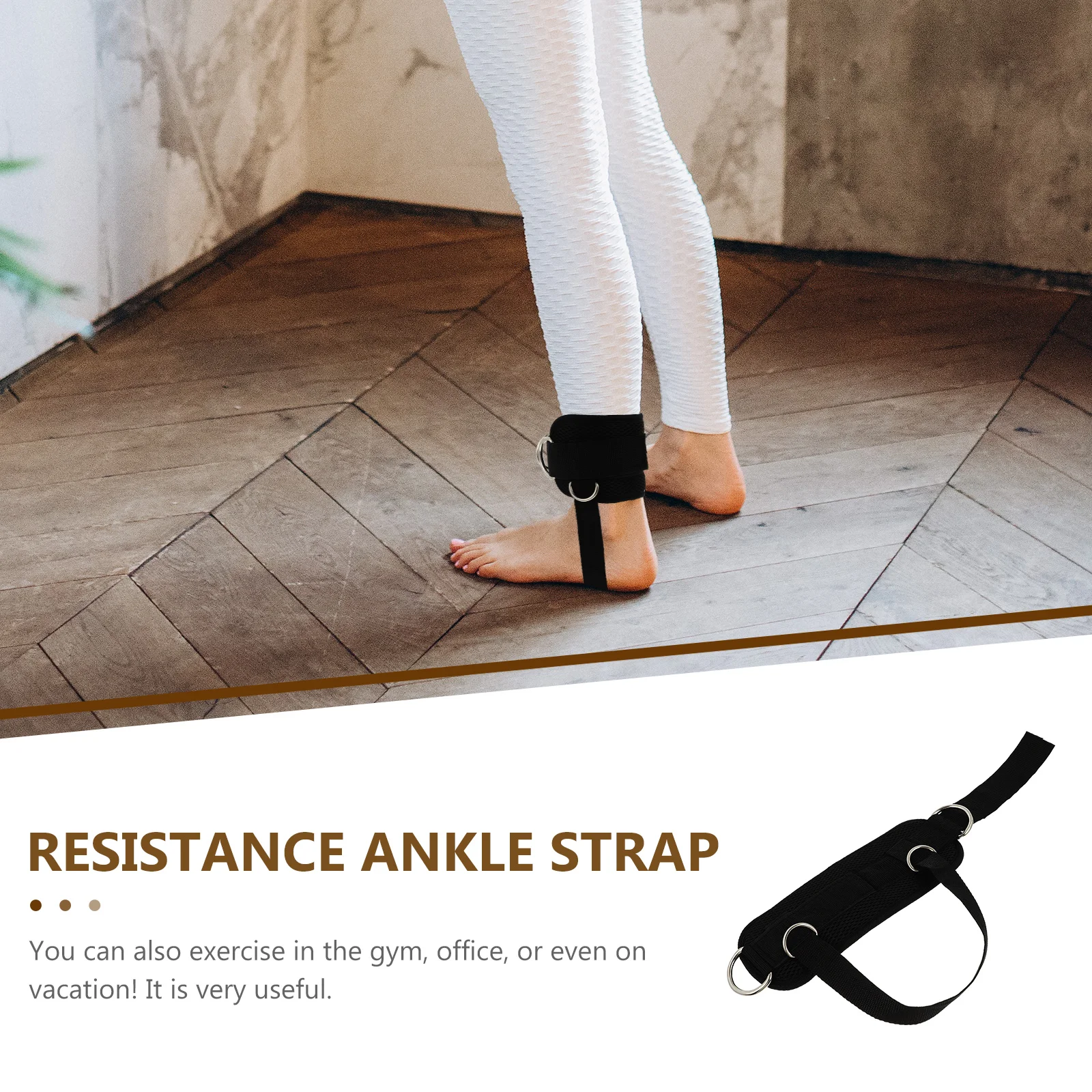 

Ankle Straps for Cable Machine Gym Fitness D-ring Buckle Tension Band Workout Butt Hip Thigh Leg Training Home Office