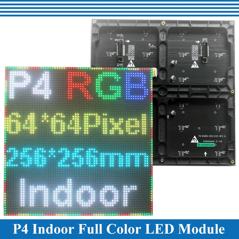 Bar KTV Club DJ P4 LED screen panel module Indoor 1/32 Scan 256*256mm 64*64 pixels Full color P4 LED display panel module