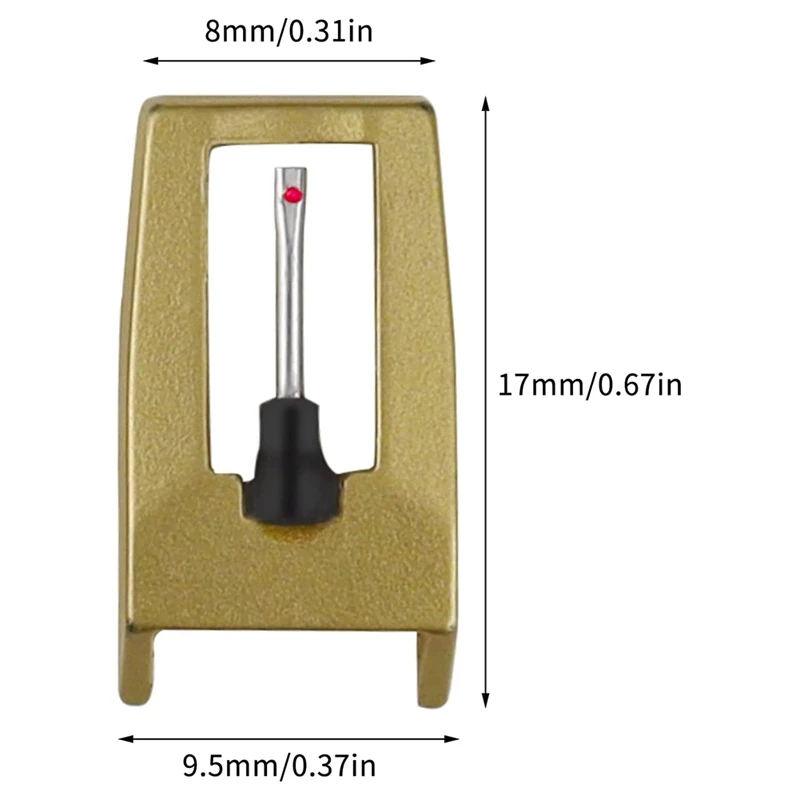 Aguja para tocadiscos, cartucho para tocadiscos mejorado con reemplazo de lápiz de diamante para Crosley, Victrola, ION, LP