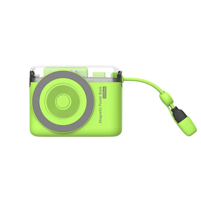 New 22.5W Comes with Dual-wire Power Bank 10000mAh Small Portable Fast Charging Large Capacity Digital Display Power Supply