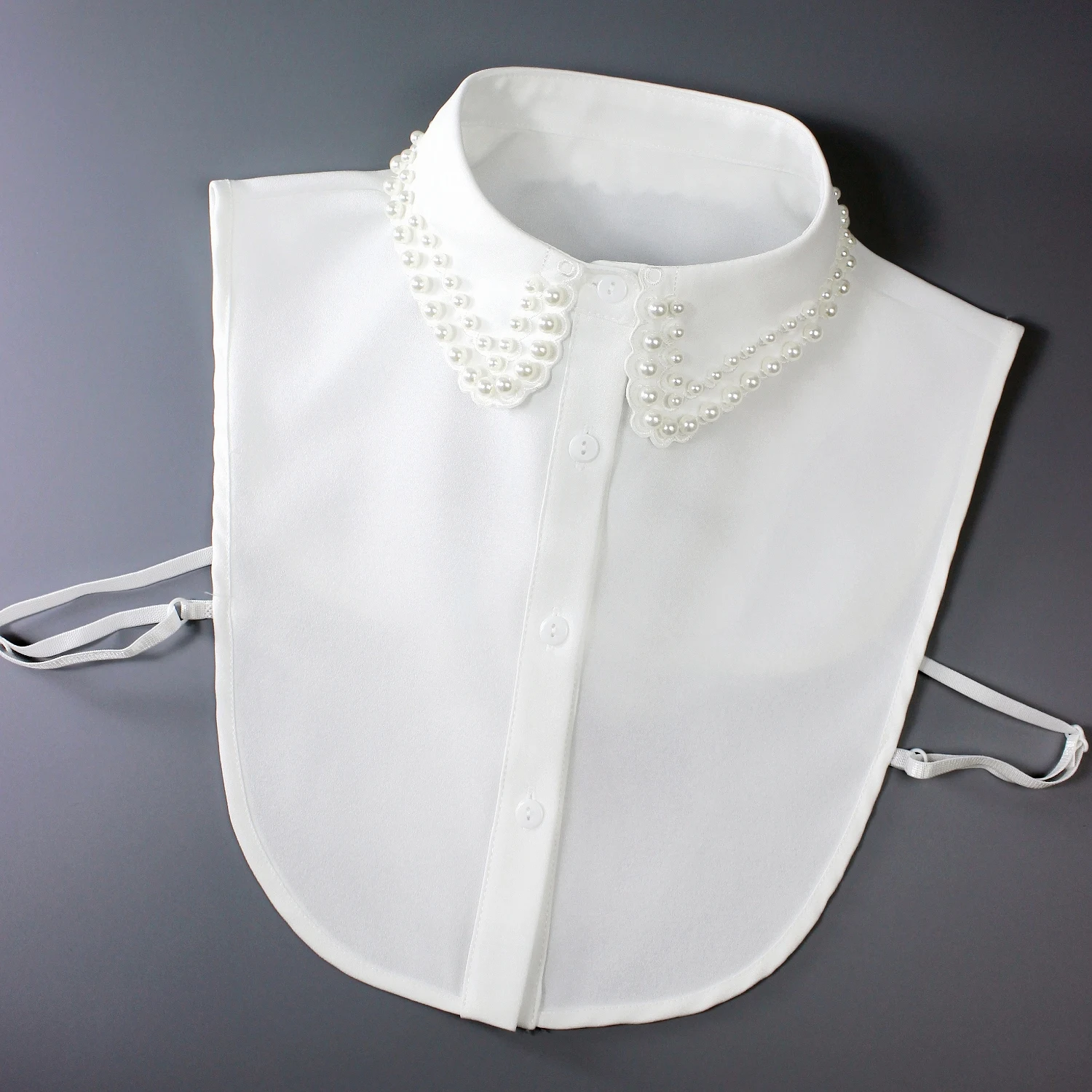 قطعة واحدة من ياقة نسائية رائعة مطرزة ومرصعة بالألماس، طراز جديد بأحجار الراين اللامعة، نصف قميص كول مزيف