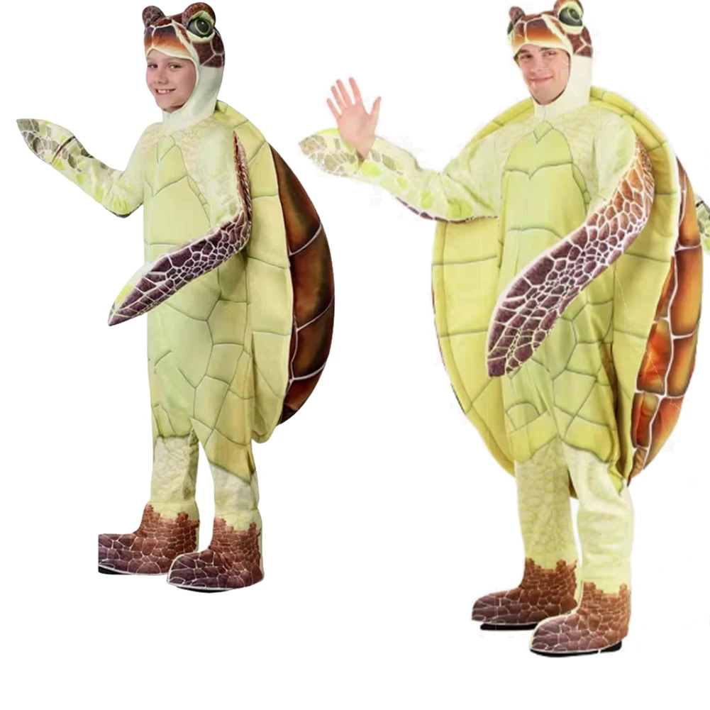 

Детский комбинезон для косплея черепахи для взрослых и детей, сценический костюм, боди, костюм для вечеринки на Хэллоуин, одежда