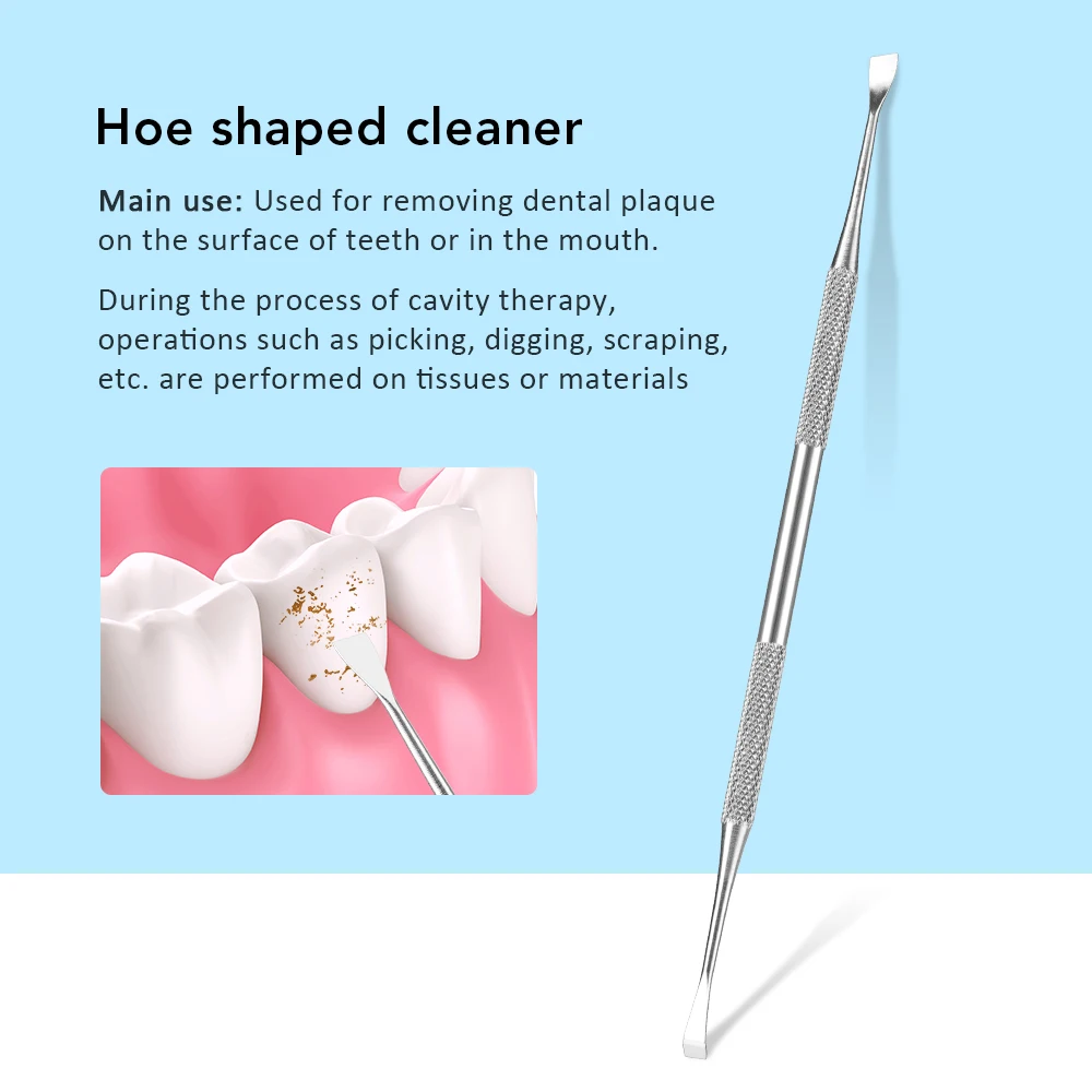 4 قطعة الفولاذ المقاوم للصدأ طبيب الأسنان أدوات الفم تنظيف الخيط إزالة الجير سهلة التنظيف ليس من السهل كسر العناية بمرآة الفم الأسنان #5
