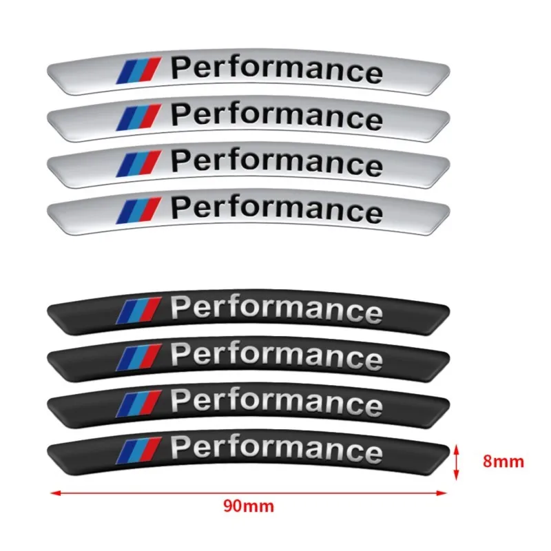 4pcs Aluminum Car Badge Wheel Rim Emblem Decoration Stickers For BMW M Performance M3 M5 M6 F01 F20 F10 F13 F15 F16 F30 F34 F32