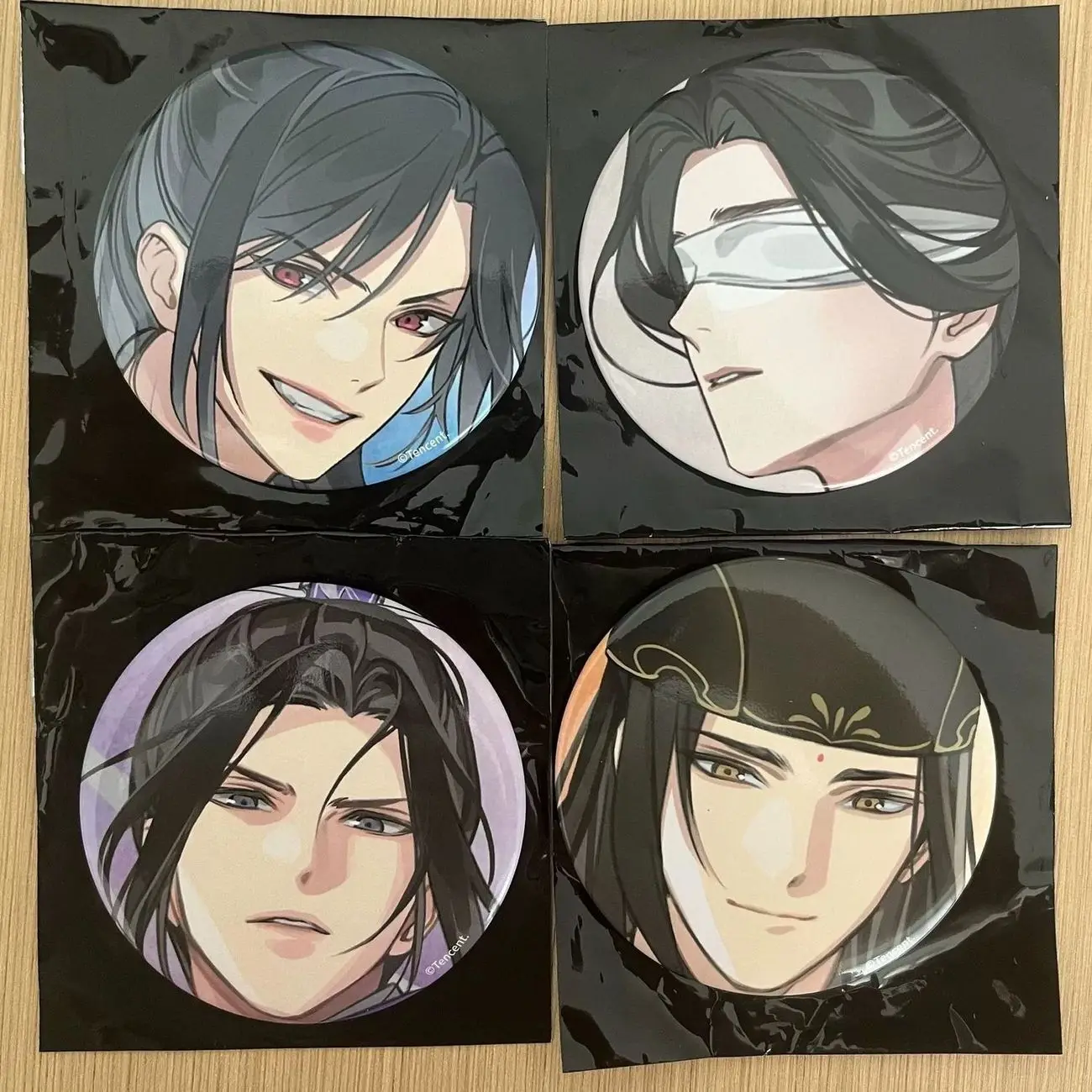Grandmaster of Demonic Mo Dao Zu Shi Wei Wuxian Lan Wangji Cosplay tinplate badge brooch Accessories Ornament Halloween Gift