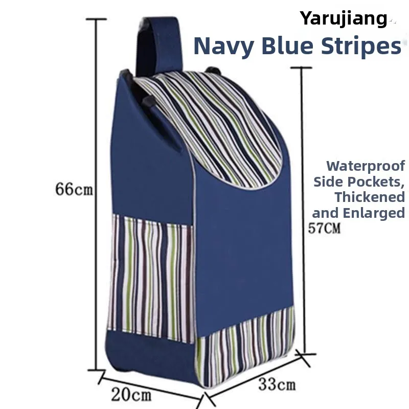 

Large Capacity Thickened Canvas Shopping Cart Bag Hand Puller Carriage Bag Portable Market Research Family Storage Tools
