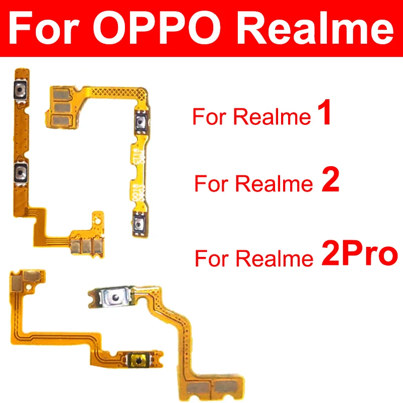 Power Volume Button Flex Cable For Oppo Realme 1 2 2Pro Side Volume Power Mini Key Trigger Flex Ribbon Replacement Spare Parts