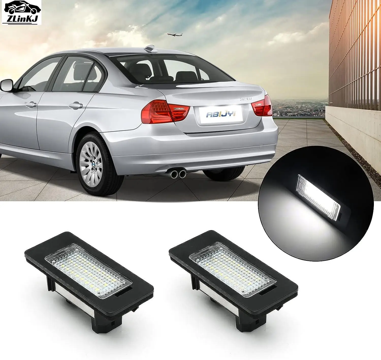 LED Car License Plate Light for BMW E39 M5 E70 E71 X5 X6 E60 M5 E90 E92 E93 M3 Rear Lights Number Plate Lamp Direct Replacement