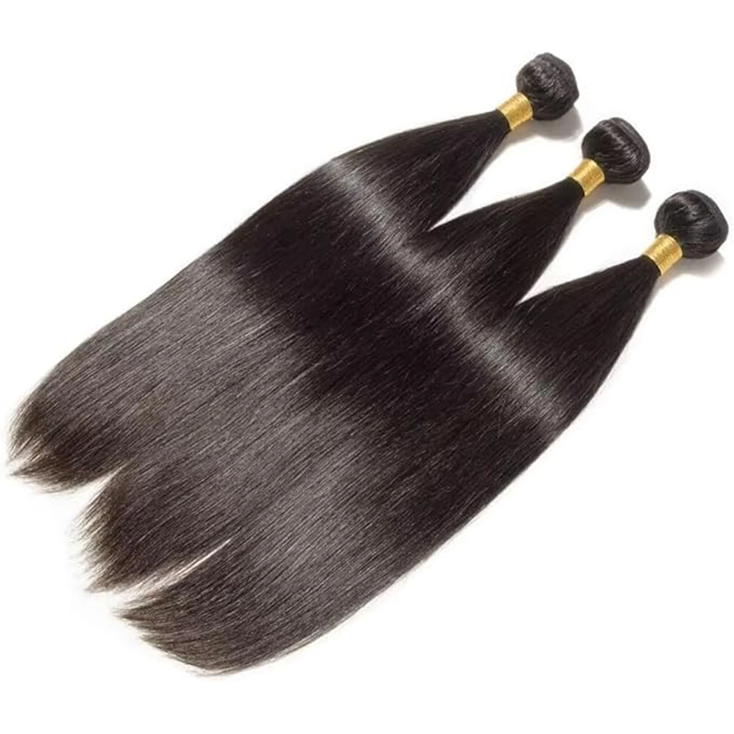 ナチュラルカラーバンドル本物の人毛ナチュラルストレート 4 バンドルブラジルレミーヘアバンドルストレート女性のための 18 20 22 24 インチ
