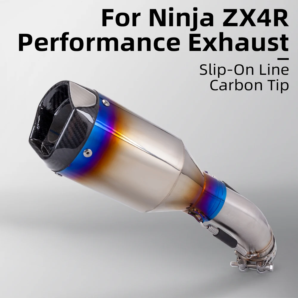 

Motorcycle exhaust is suitable for NIJIA ZX4R mid-tail exhaust pipe, racing exhaust system, slide-in