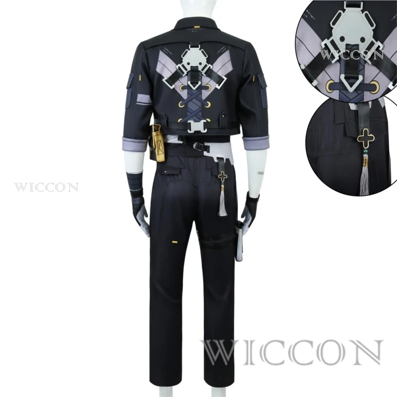 Wuthering Waves Rover disfraz de Cosplay, juego de peluca, uniforme masculino, personaje principal, resonador, fiesta de Halloween, accesorios para hombres y mujeres, XXXL