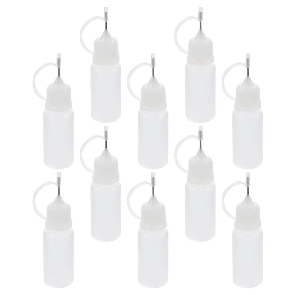 30 Pcs Bottled Squeeze Bottles Precision Tip Applicator Glue Small for Liquids Needle Plastic Stainless Steel Paint