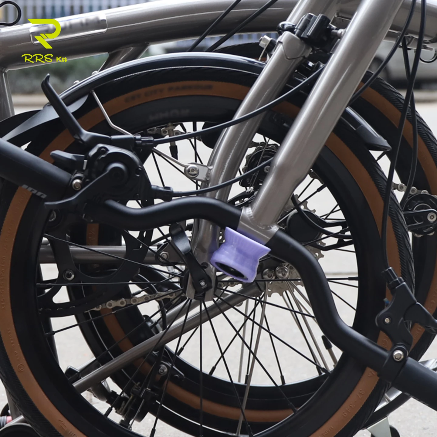 RRSkit Folding Bike Centered Computer Mount Universal Clamp-On Cycling Phone GoPro Mount For Brompton A C P Dahon Wide Buckle - view 4