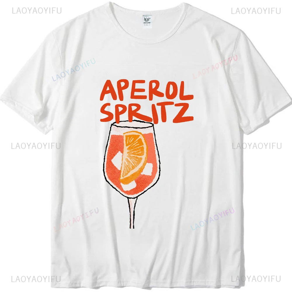 Retro Italy Prosecco Sparkling Wine Printed T Shirts Summer Tavern Lover Woman T-shirt Outdoor Atmosphere Loose Short-sleev