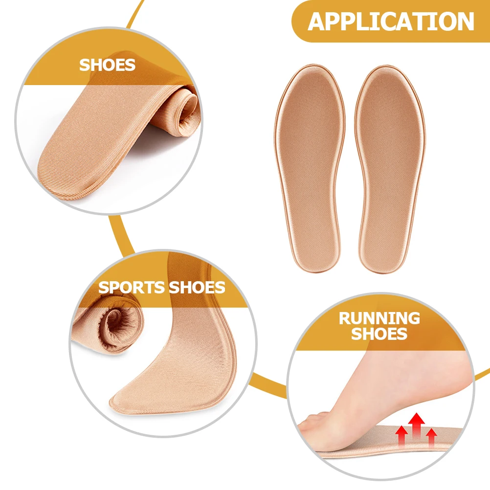 

Shoe Insoles Breathable Sweat-absorbent Sports Replaceable Foot Beige Supply Athlete Accessory Men and Women