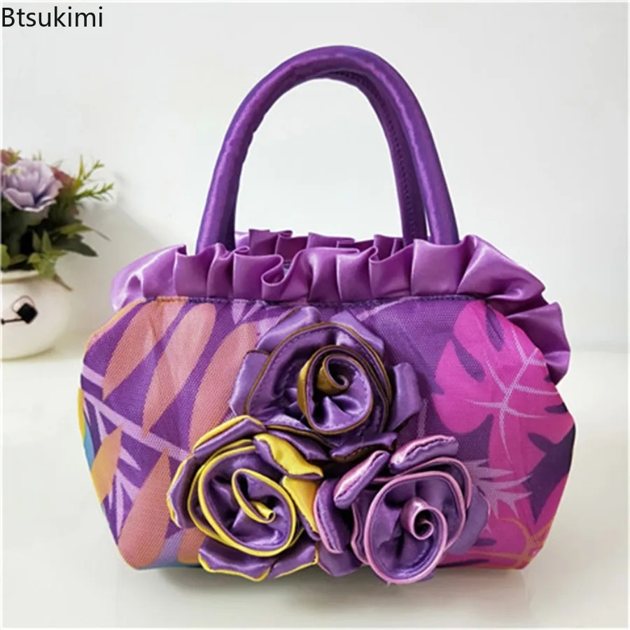 New Women's Handbags Fashion Lace Spliced Zipper Handbag Mom Bags Large Capacity Mobile Phone Change Purses Casual Storage Bags