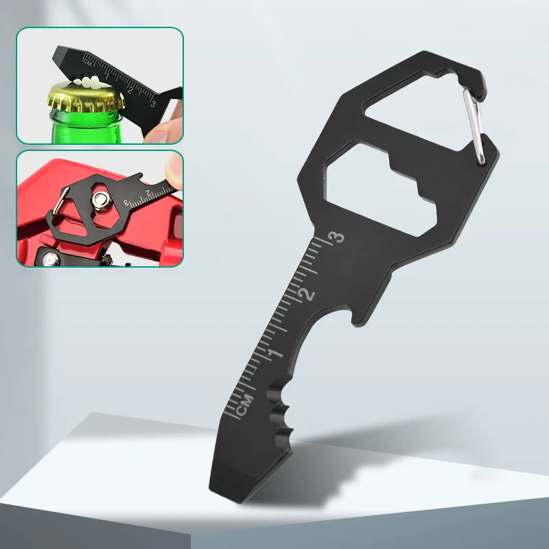 Card Type Tool Card Multifunctional Keychain Bottle Opener, Hexagonal Pendant, Portable Screwdriver Mini