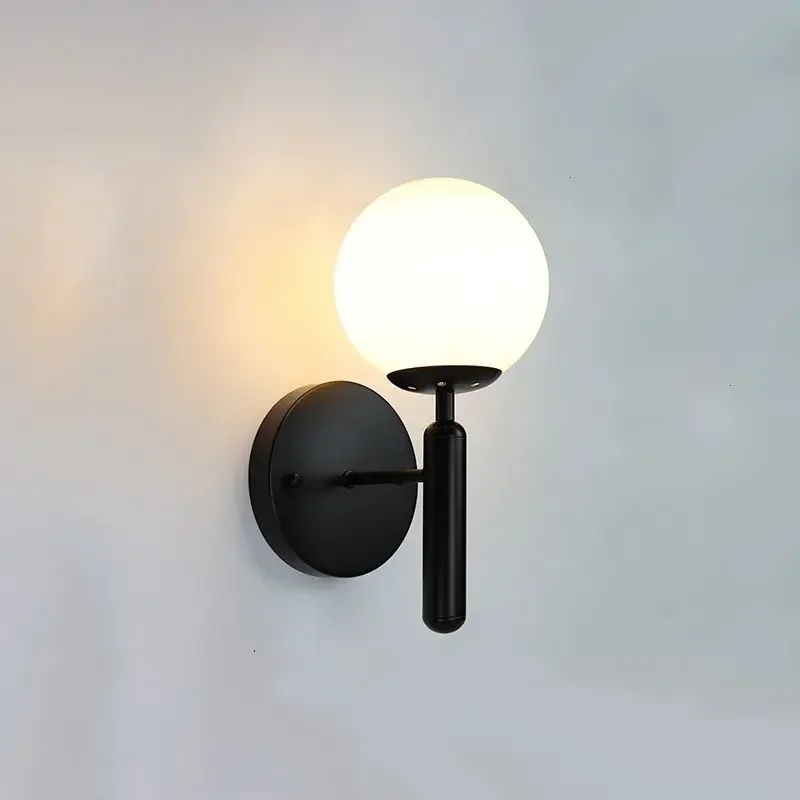 

Nordic Modern Wall Lamp Beside Bedroom Glass Ball LED Wall Lights Fixtures Living Room Background Wandlamp Lighting Stair Lights