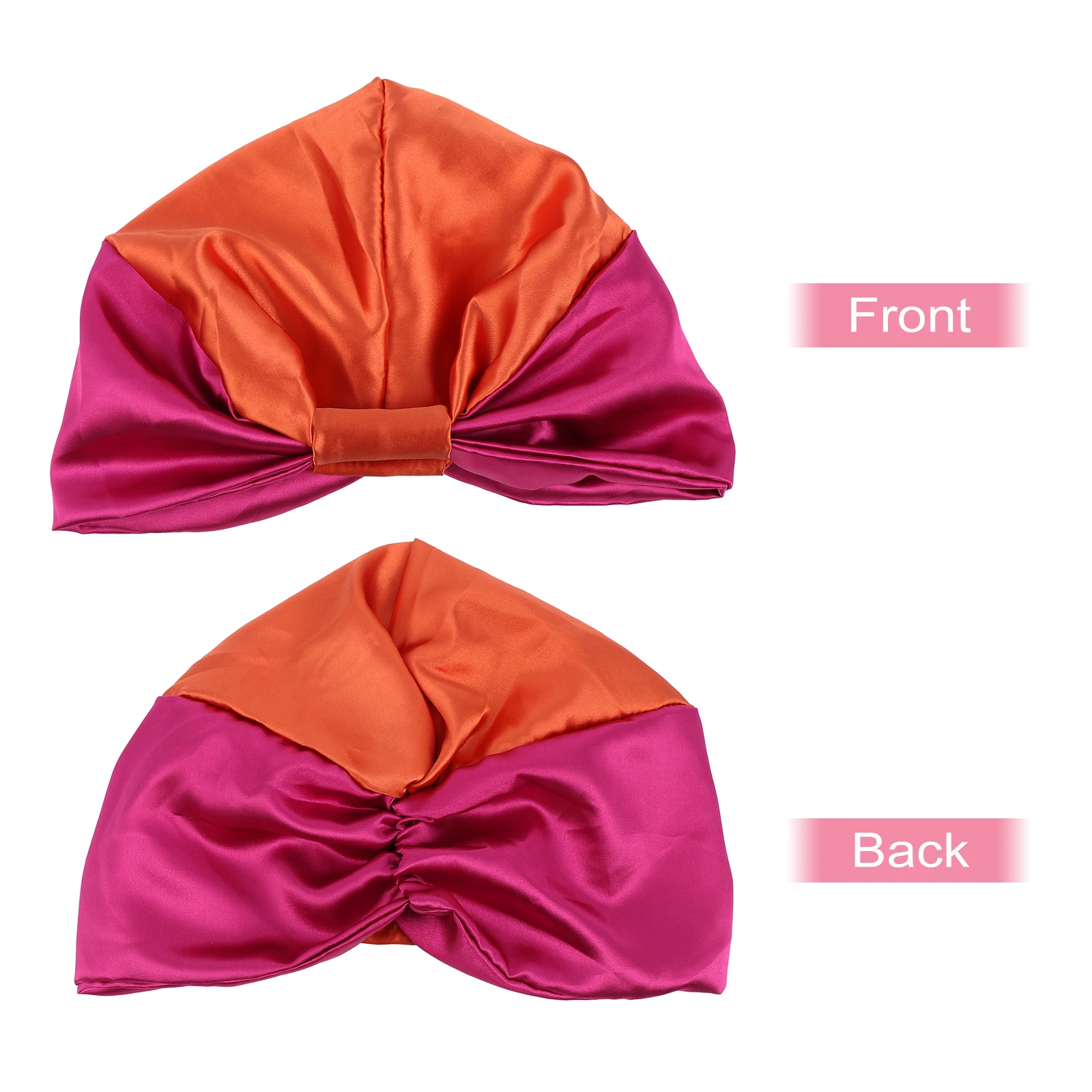 

2 Pcs Turban Hat Bonnet Silk Sleeping Chemo Care Stain Elasticity