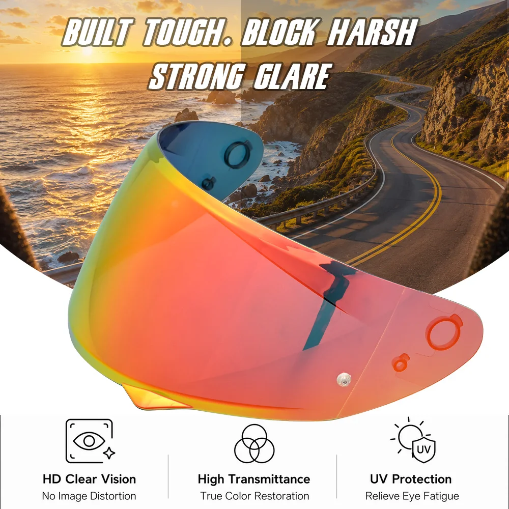 Lens for HJC HJ-34 P Motorcycle Helmet Visor for C10 Replace Anti-UV Anti-Scratch Dustproof Wind Shield Motorcycle Accessories