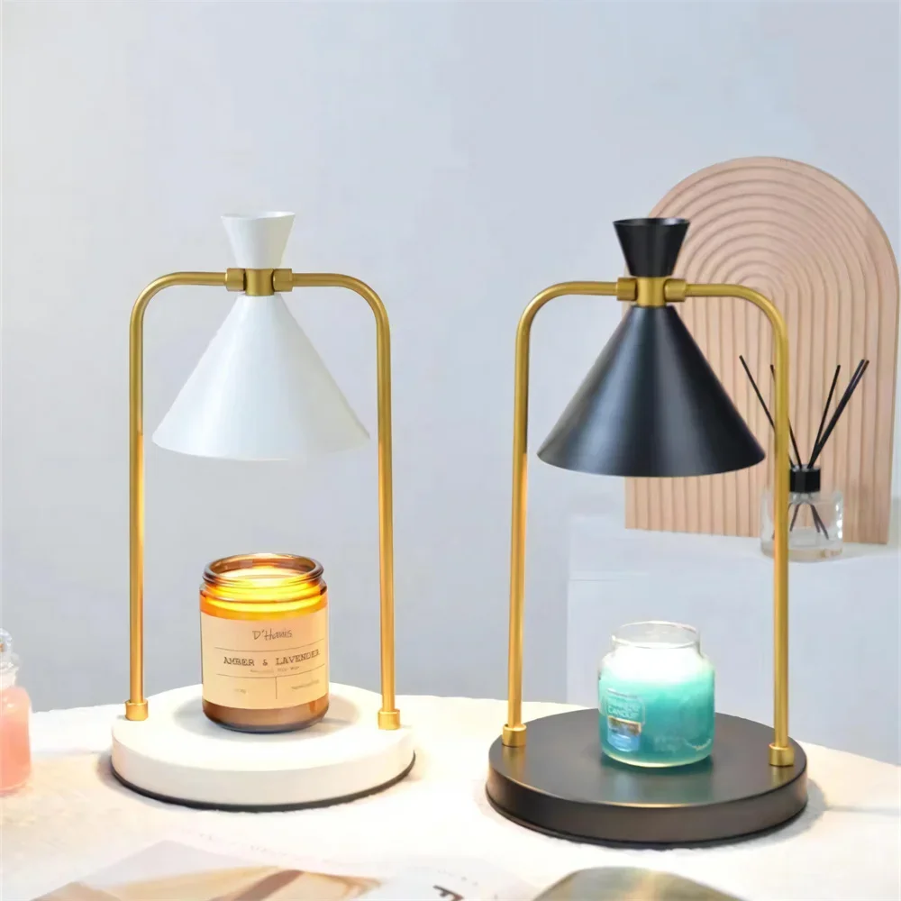 Candle Warmer Electric Wax Melt Lamp Dimmable Aromatherapy Table Lamp Candle Melting Diffuser Bedside Warmer Light