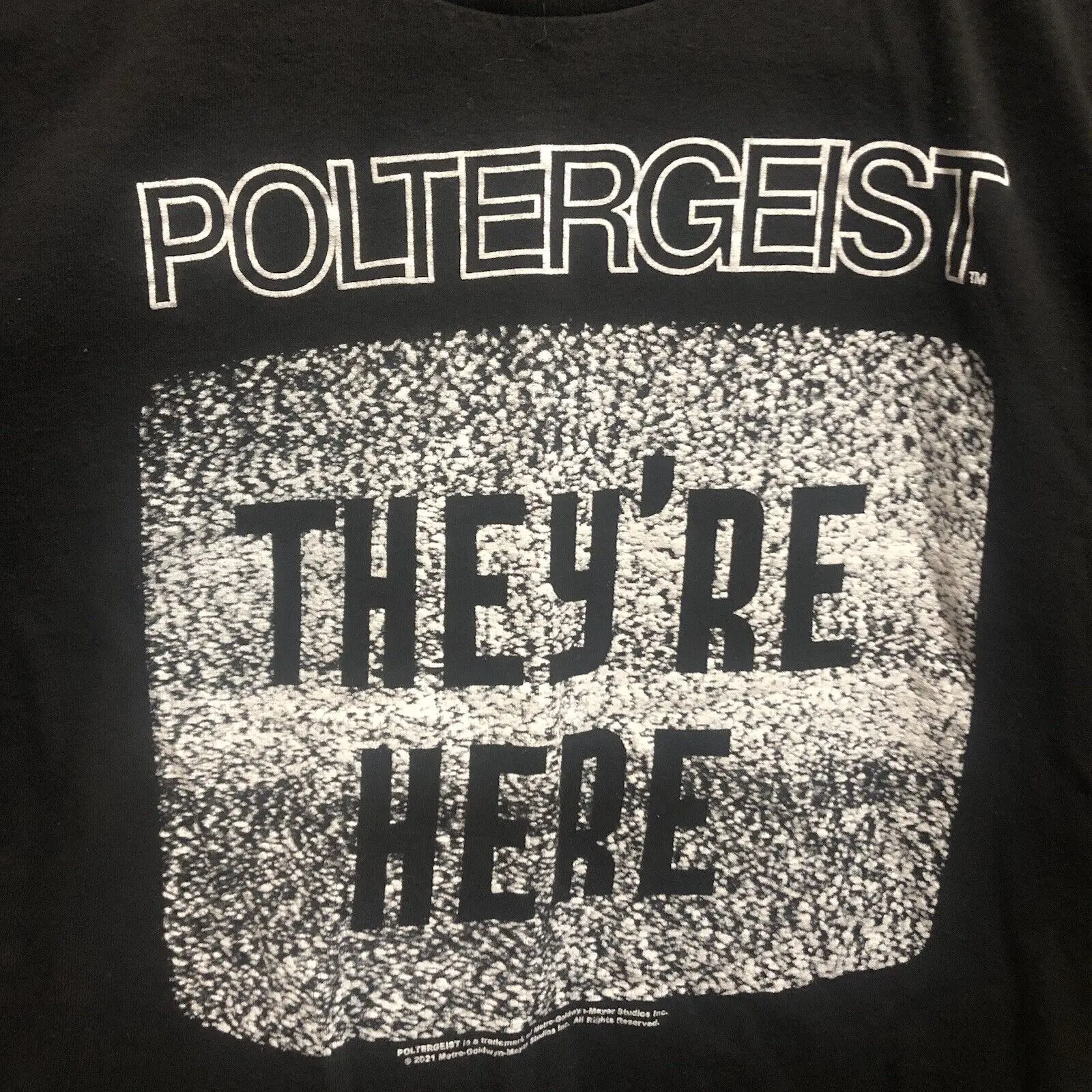 Poltergeist “THEY’RE HERE” T-Shirt (Men’s M/Black)