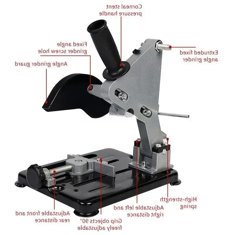 Acessórios universais para moedor, suporte para moedor de ângulo, ferramenta para trabalhar madeira, suporte para corte diy, suporte para moedor de en