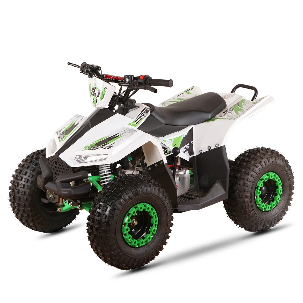 

110CC Quad Bike Sporty ATV Gas Powered Automatic Chain Drive 2WD 12V Voltage Models