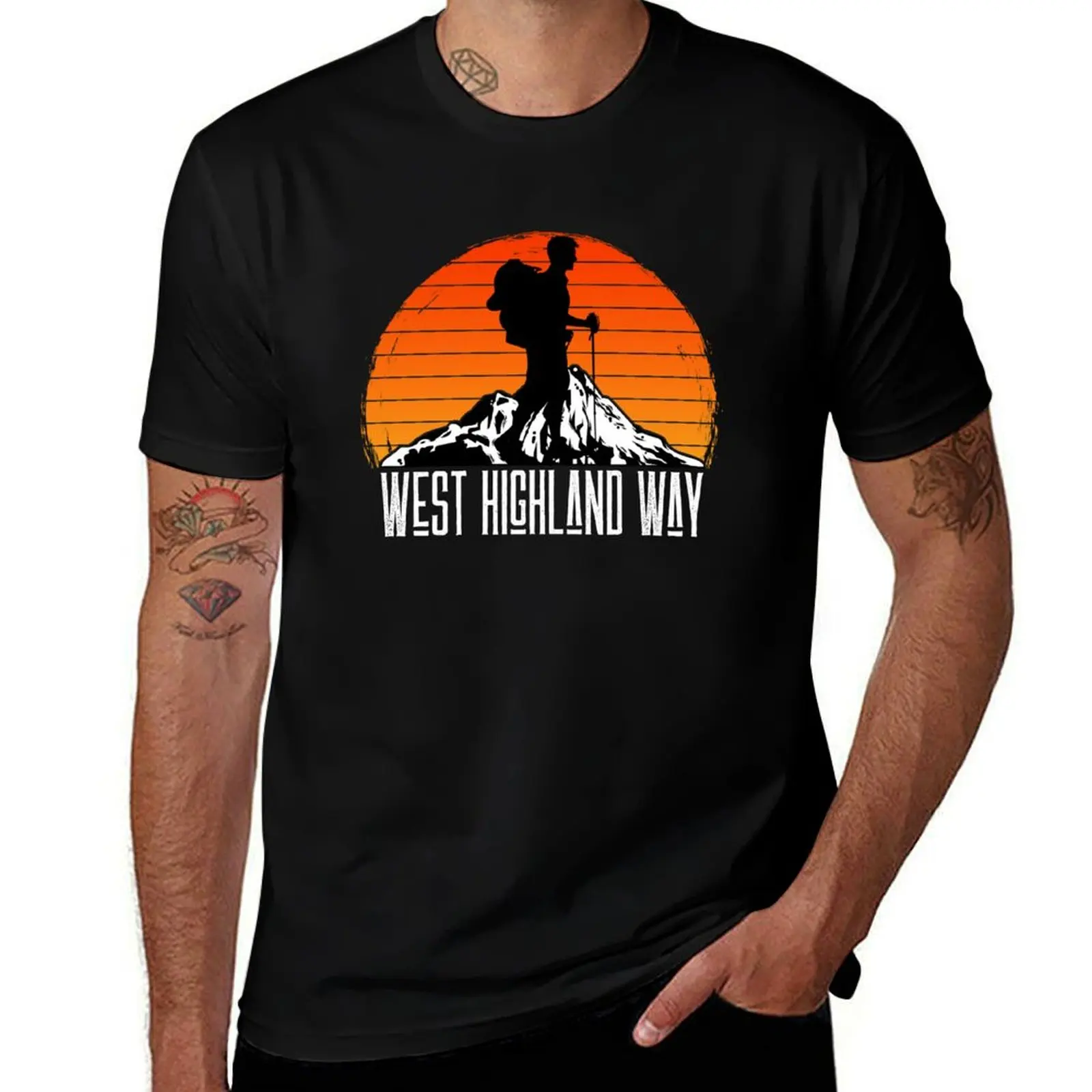 

West Highland Way - Hiking Trail Vintage Retro T-Shirt customizeds blacks baggy shirts tees mens graphic t-shirts pack