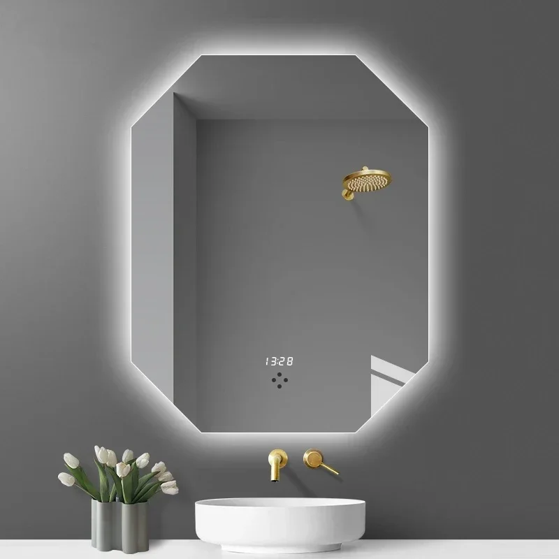 

Smart Led Bathroom Mirror Wall Mounted Toilet Anti Fog Makeup Mirror Modern Aesthetic Large Espejo Pared Bath Mirror Led EB5BM