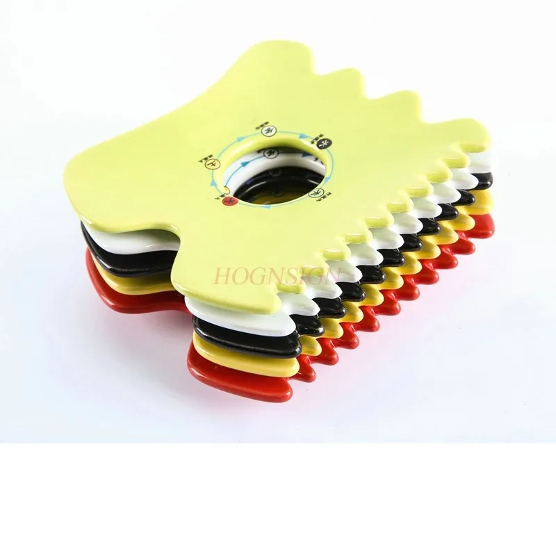 Ceramic five-element five-color body carving plate whole body universal massage scraping tank beauty salon health body meridian