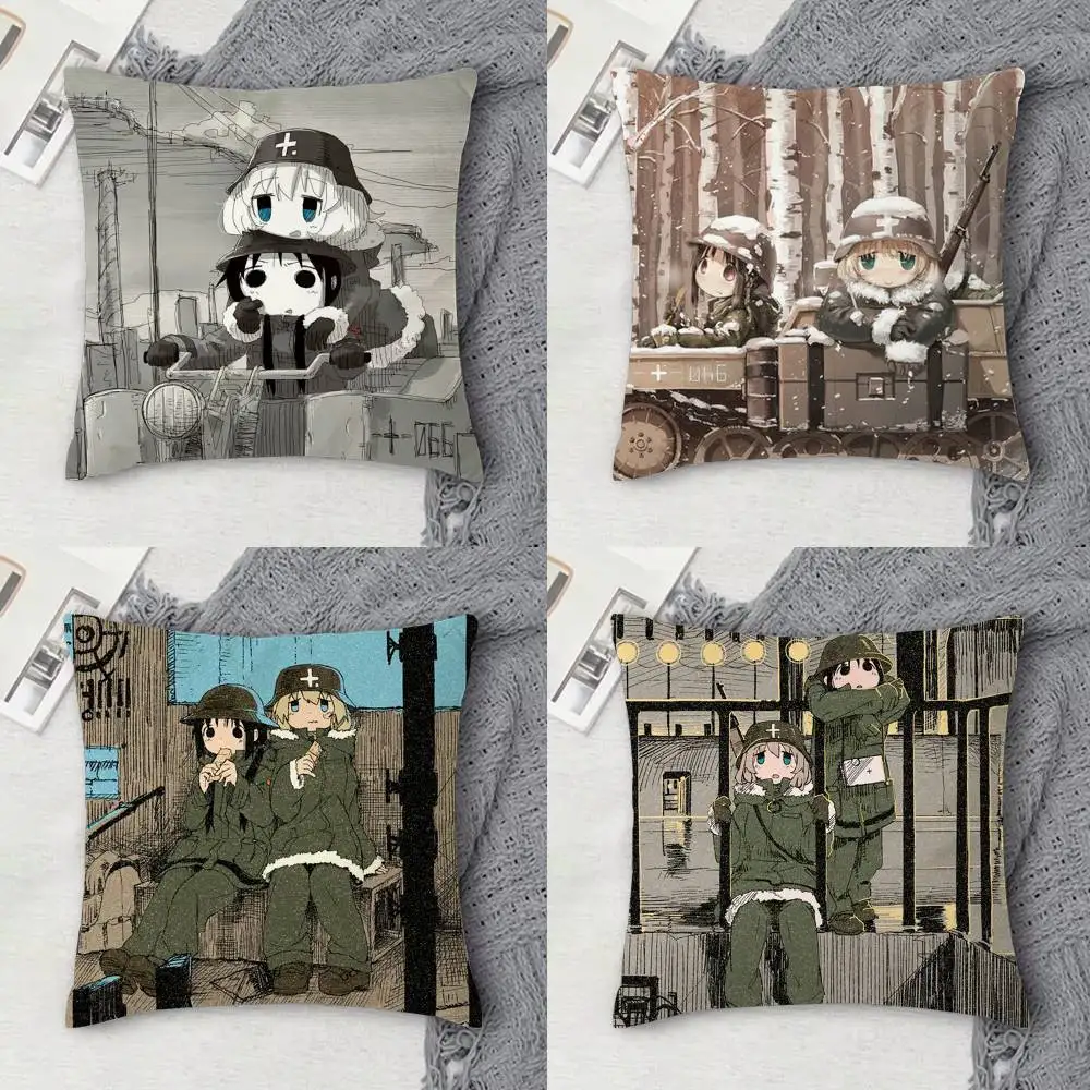 

Girls L-Last Tour Double-sided Printed Square Decorative Cushion Cover for Sofa Living Room Home Decor